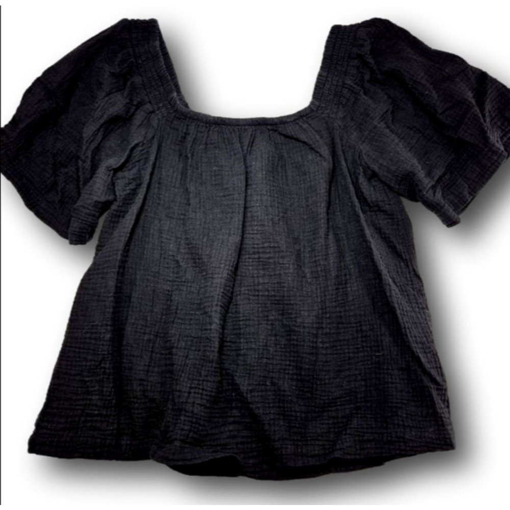 Women's Maurices Black Square Neck Blouse XL - Picture 1 of 7